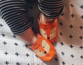 Personalised Fox Baby Shoes