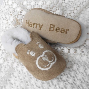 Personalised Sheepskin Teddy Booties