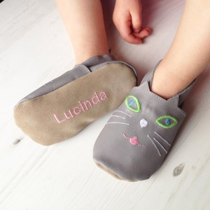 Personalised Children's Cat Slippers