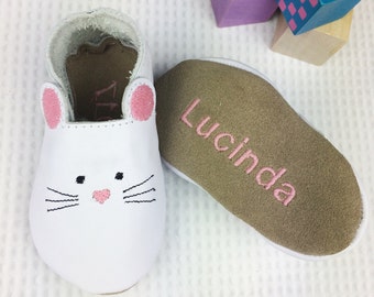 Personalised Mouse Baby Shoes