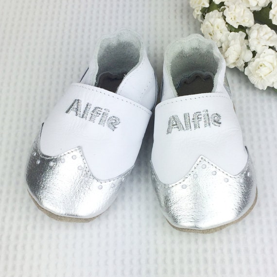 personalised baby christening shoes