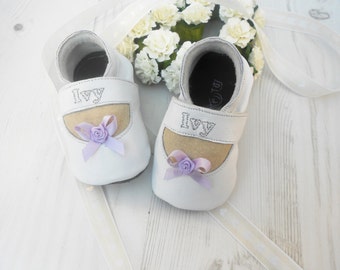 Personalised Girls Baptism Shoes