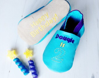 Personalised Birthday Age Baby Shoes