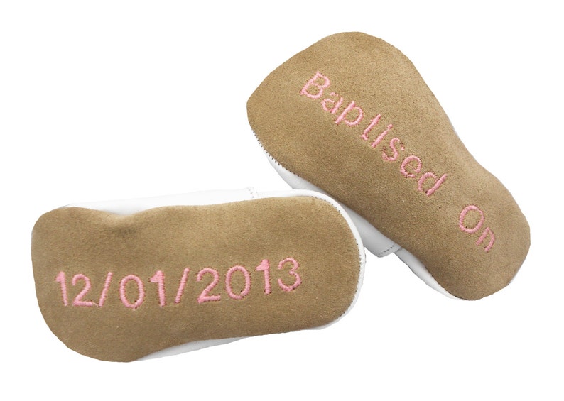 Personalised Iridescent Initial Baby Shoes image 4