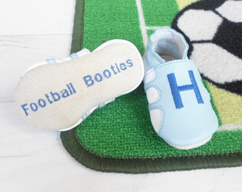 Baby Fußball-Schuhe - Baby Booties Fußball - Babys zuerst Schuhe - Sport-Babyschuhe - Leder Babyschuhe - Baby-Geschenk