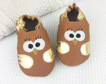 Personalised Owl Baby Shoes