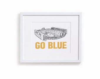 The Big House Graphic Maize - Ann Arbor, MI
