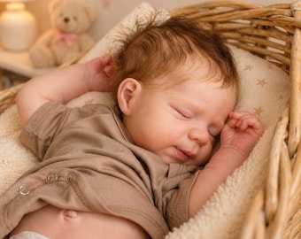 18 Inch Reborn Baby Doll, Realistic Sleeping Newborn Baby | Handmade Lifelike Doll with 3D Skin | Visible Veins & Multi Layer Painting.