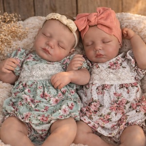 Reborn Baby Doll Mädchen 50 cm | Realistische Neugeborene Puppe | Lebensechte Silikon Vinyl Baby | schlafendes Baby Püppchen | Handgefertigtes Geschenk | Baby-Dusche-Geschenk.