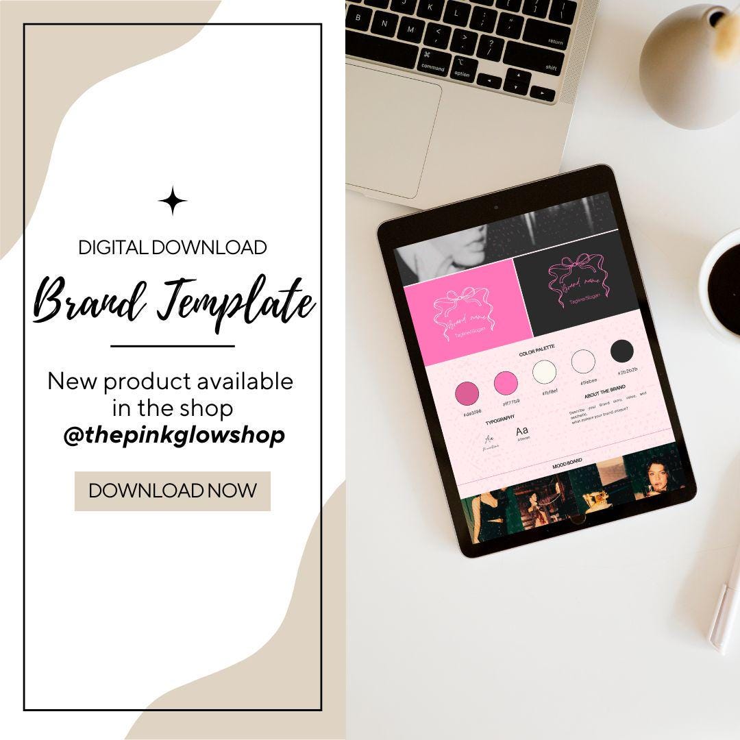 Brand Board Canva Template | Small Business Branding Kit (digital ...