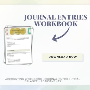 Accounting Journal Entries Workbook | digital download