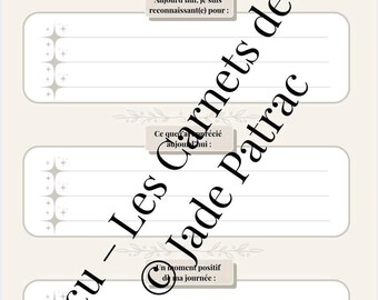Printable Gratitude Journal | Daily Gratitude PDF | Personal Development | Positive Affirmations | Well-being | Printable Gratitude