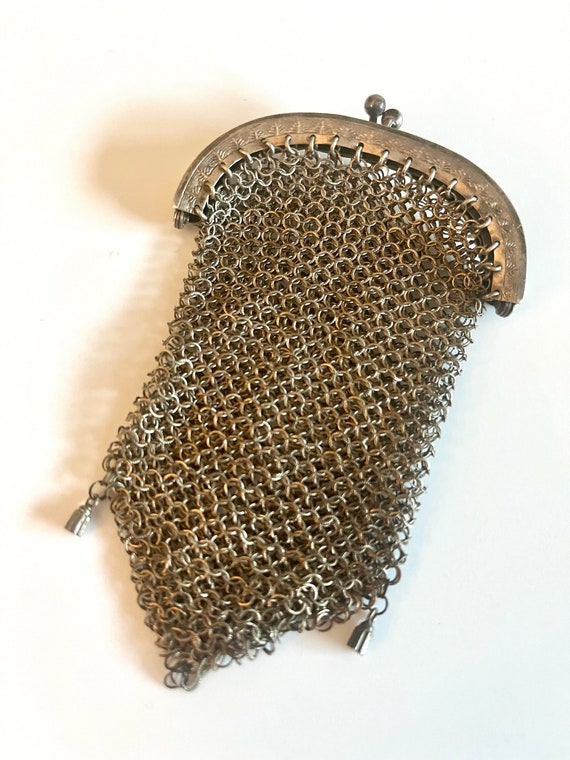 Art Deco Silver Mesh Coin Purse