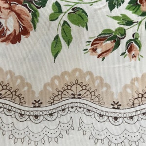 Rare Vintage curtain rayon 1940&#39;s fabric