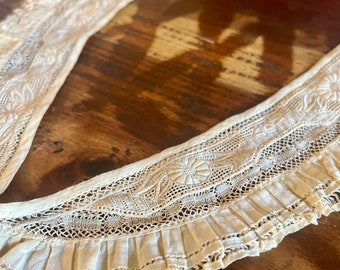 Antique Early 1900's Hand Embroidered Lace Collar