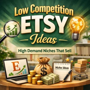 Etsy Niche Ideas Guide | Low Competition, High Demand Product Research (Digital Download)