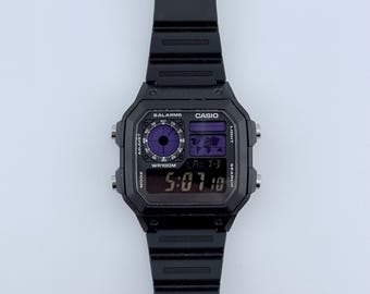 Custom Modded Casio AE1200 Watch With Purple And Negative Filter Custom Mods