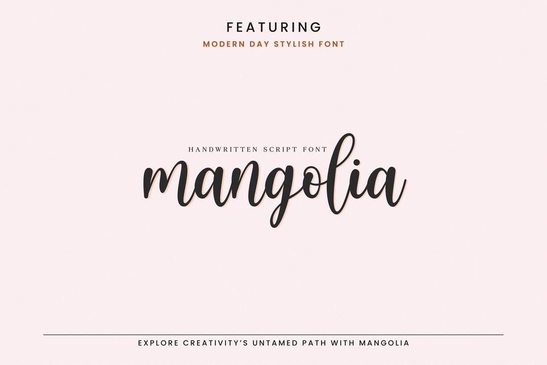 Magnolia Script Font: Modern Calligraphy Font, Fonts for Cricut, Retro ...