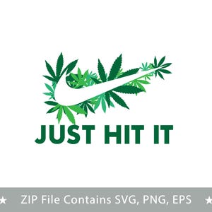 Arquivo SVG "Just Hit it", logotipo da Nike em SVG e PNG, arquivo de corte, download digital