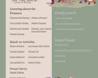 Pioneer Day Activity Sheet for kids- INTERACTIVE