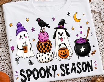 Hangin' With My Boos PNG, Funny Ghost Halloween PNG, Cute Spooky Season Shirt Design, Fall Pumpkin Floral PNG, Sublimation Download