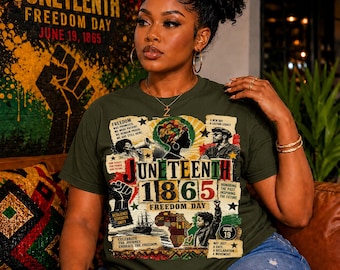 Juneteenth 1865 PNG, Freedom Day Sublimation Design, Black History Month Shirt Graphic, African American Vintage Digital Download