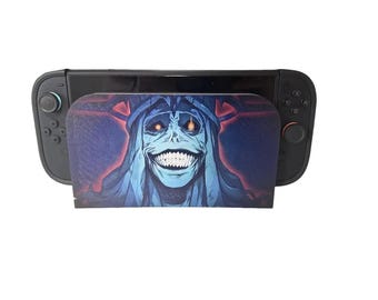 Gift for Solo Leveling Fan, Smiling Statue Switch 2 Dock Faceplate, Anime Inspired Console Cover, Gamer Setup Decor