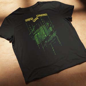 Unisex classic tee, Funny T-shirt, Code Leaking T-shirt, Coding humor, T-shirts for coders, Programmer humor, Programmer Gift