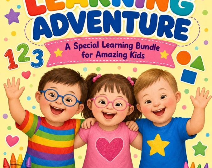 Down Syndrome Awareness |Trisomy 21 Child Bundle Coloring | Down Syndrome Child Book, Sheets A-Z, Matching Pages, Reward Charts