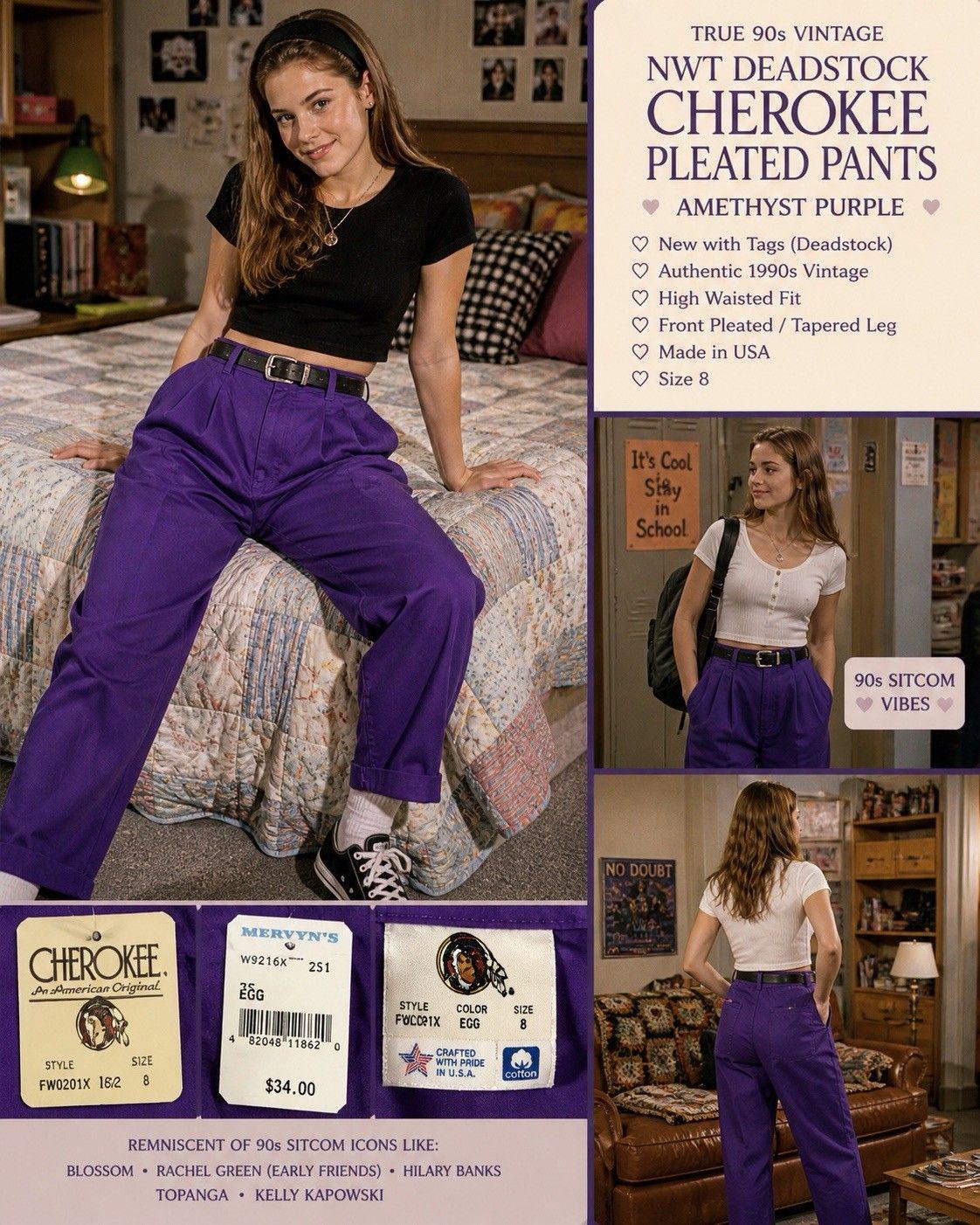 Purple Pleat Pants - Etsy
