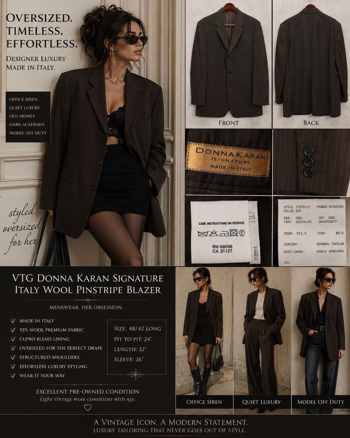 Vintage Donna Karan Blazer - Etsy