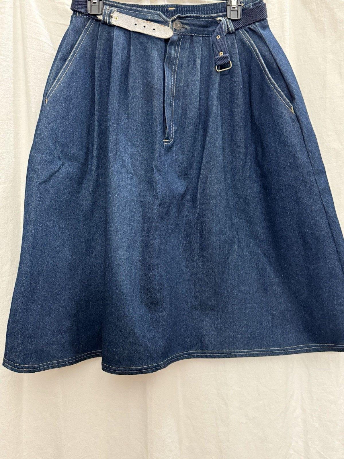 Jupe Midi A-line Vintage Orange, Taille Haute, Ligne Rétro Country - Parfait état