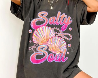 Comfort Colors Salty Soul Seashell Graphic Tee