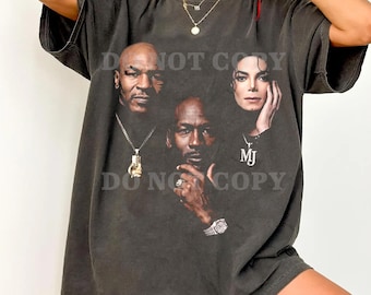 Camiseta Comfort Colors Greatest Mikes, con estampado gráfico de Tyson, Jordan y Jackson.