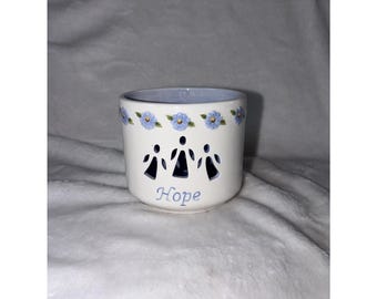 Waxessories "Friendship Light" ceramic votive candle holder Vintage 2003 EUC