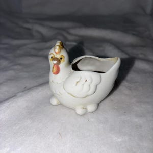 Vintage 80s Chicken Succulent Planter/tea Light Holder Has Signs Of Wear Country