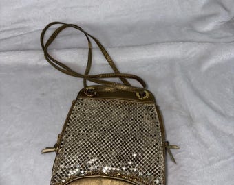 Another Y&S Original gold Metal Mesh sequin purse Vintage 80s Disco Festival EUC