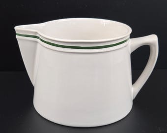 Thomas O'Brien Academy Cream Pitcher Vit Grön Band 2003 Modern Bondgård