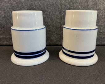 Par Dansk Christianshavn Hurricane Candle Holders Japón Vintage MCM Bases Sólo