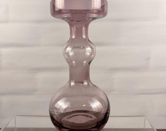 Nuutajarvi Oiva Toikka 1483 Vase Lila Lila Finnisches Glas 1960er Jahre