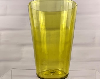 Blenko 366S Chartreuse Beaker Vase Pre-Designer