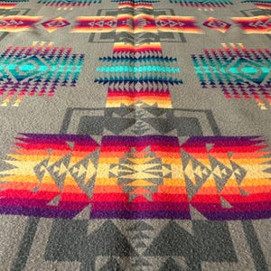 Vintage Pendleton Beaver State Chief Joseph Wool Blanket Khaki 64x77 image 6