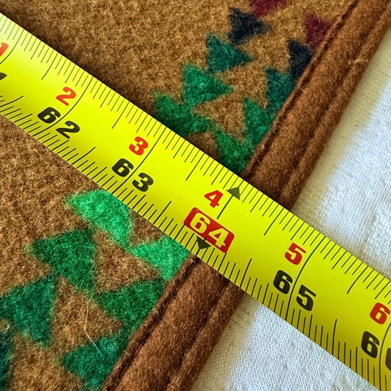 Vintage Pendleton Beaver State Chief Joseph Wool Blanket Khaki 64x77 image 8