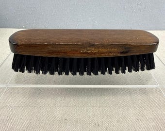 Cepillo de madera vintage para ropa y zapatos, fabricado en Alemania Occidental, cerdas negras, 18 cm (7 pulgadas).