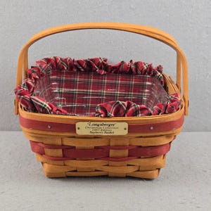 Longaberger Christmas Collection 1993 Edition Bayberry Basket Liner Protector