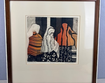 Christine Lopez Turkish Bazaar Original Etching Signed Numbered 1/10 6th Edition