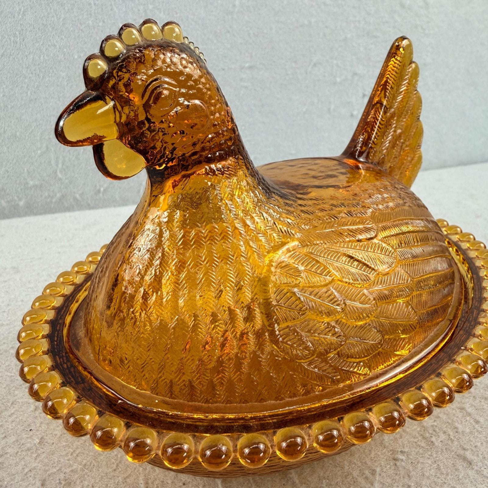 Indiana glass hen on a nest glass - Etsy 日本