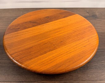 Digsmed Denmark 1964 Teak Wood Lazy Susan Danish Modern Rotating Serving Tray