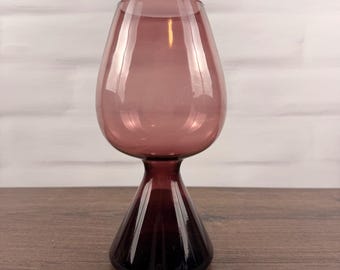 Morgantown Glass Barton Amethyst-Kerzenhalter im Mid-Century-Modern-Stil