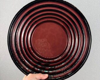 Blenko 9608L Amethyst Step Bowl Large Matt Carter